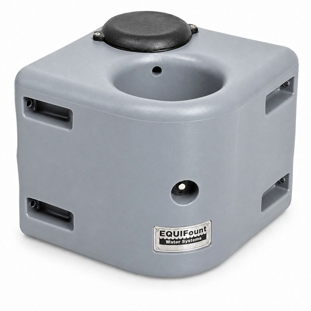 Miraco EquiFount 1100 corner mount single stall horse waterer in Grey