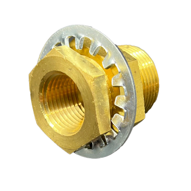 Miraco 191 Brass Bulkhead Fitting 1/2" — EquiFount Valve Replacement Part