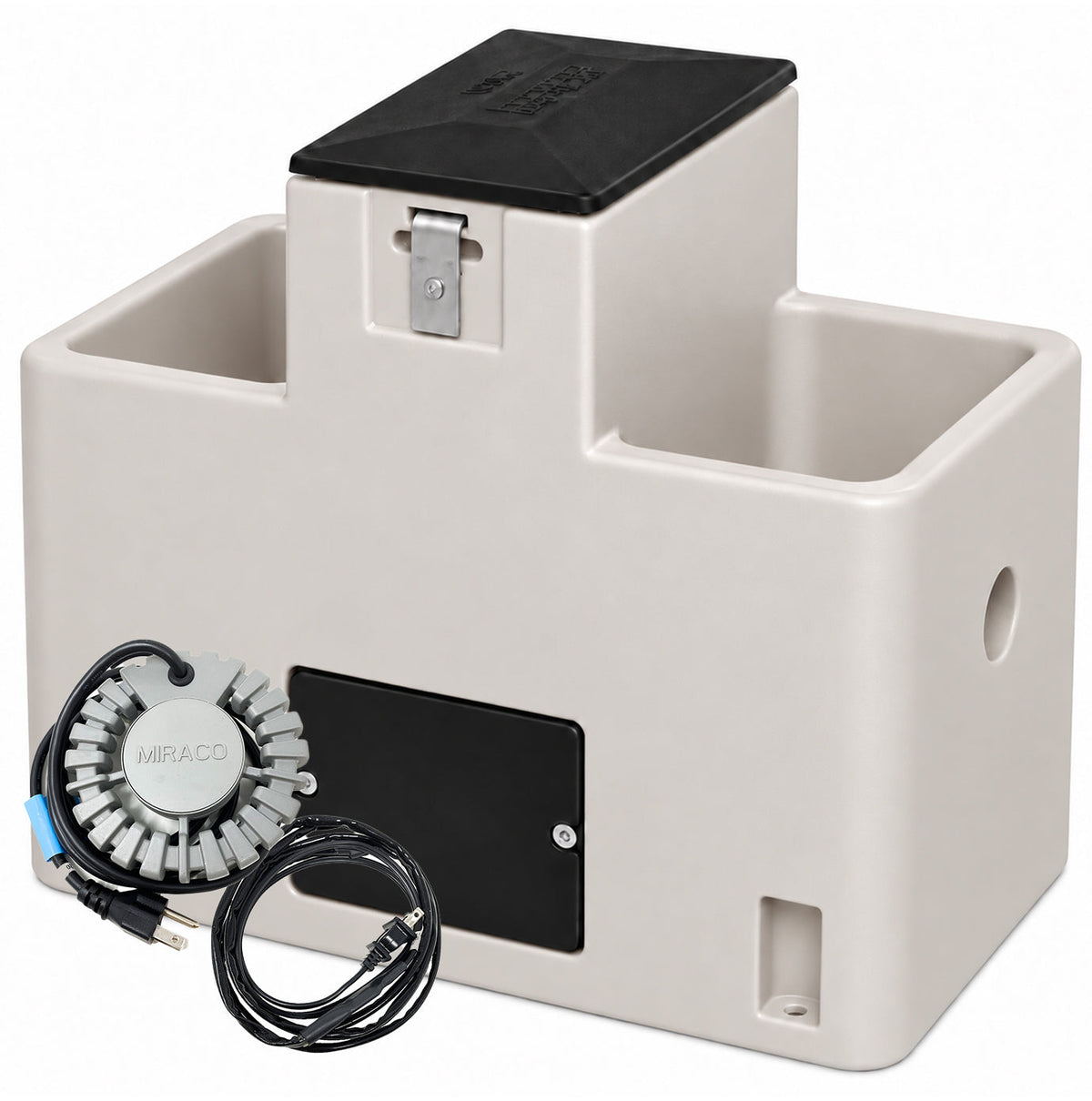 Miraco LilSpring 2901 heated two trough automatic waterer in beige
