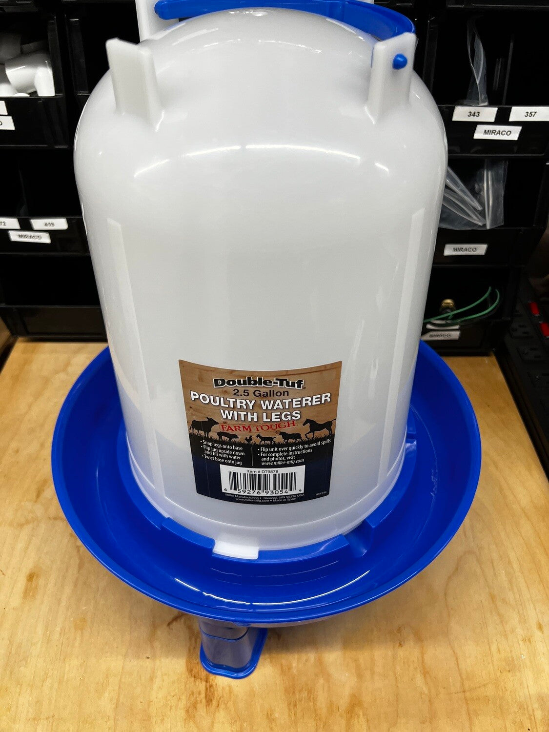 Double-Tuf Poultry Waterer W/Legs 2.5 GAL DT9878