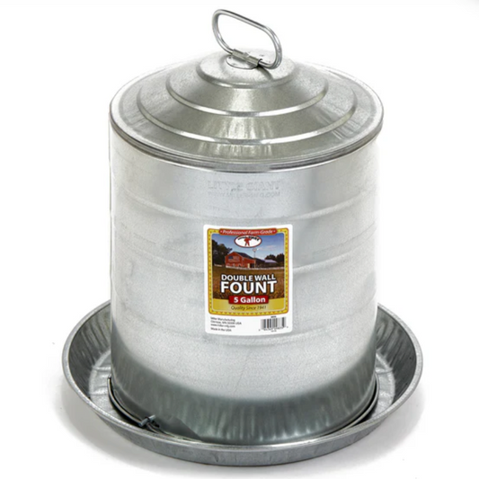 Miller Manufacturing double wall metal poultry fount 5 gallon part 9835