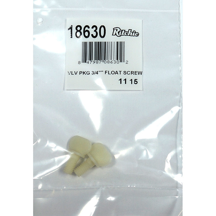 ritchie 18630 valve package 3/4" float screw package with 2 screws