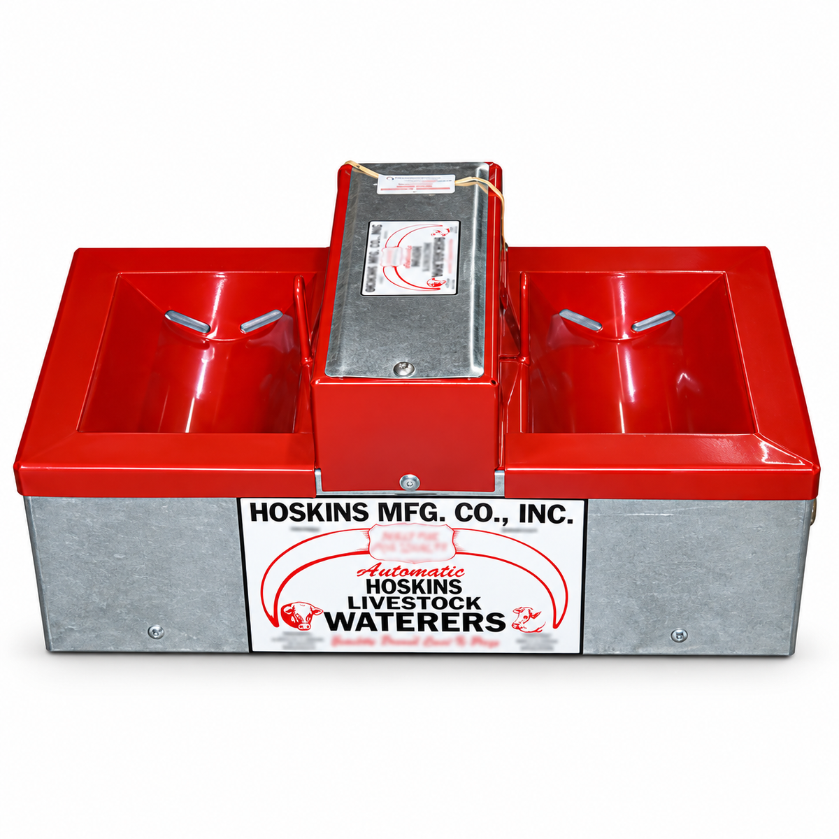 Hoskins H9-14D SS heated pig waterer, 28 by 14 in. stainless tank in a galvanized frame