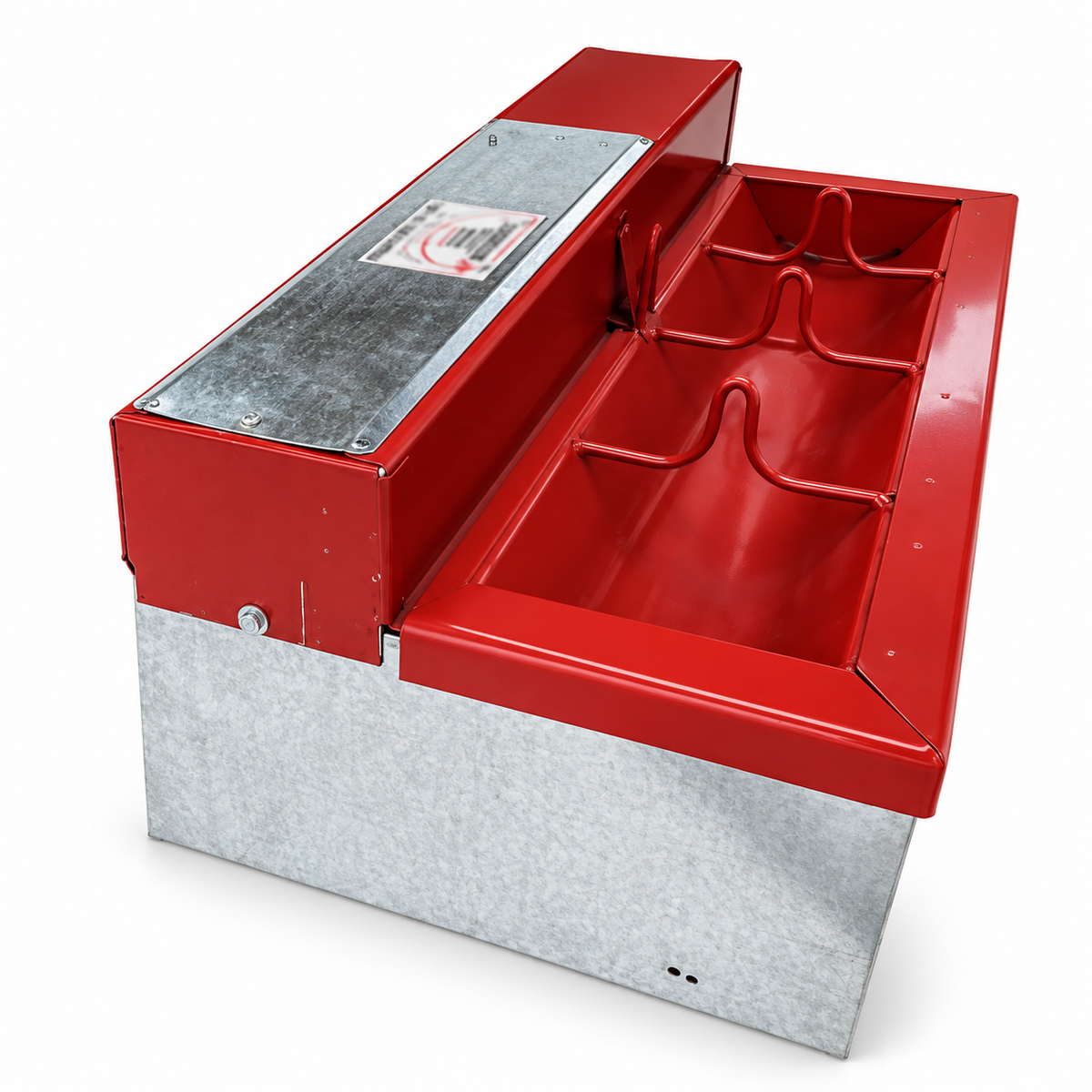 Hoskins H9-34S SS heated pig waterer, 17 by 34 in. stainless tank in a galvanized frame