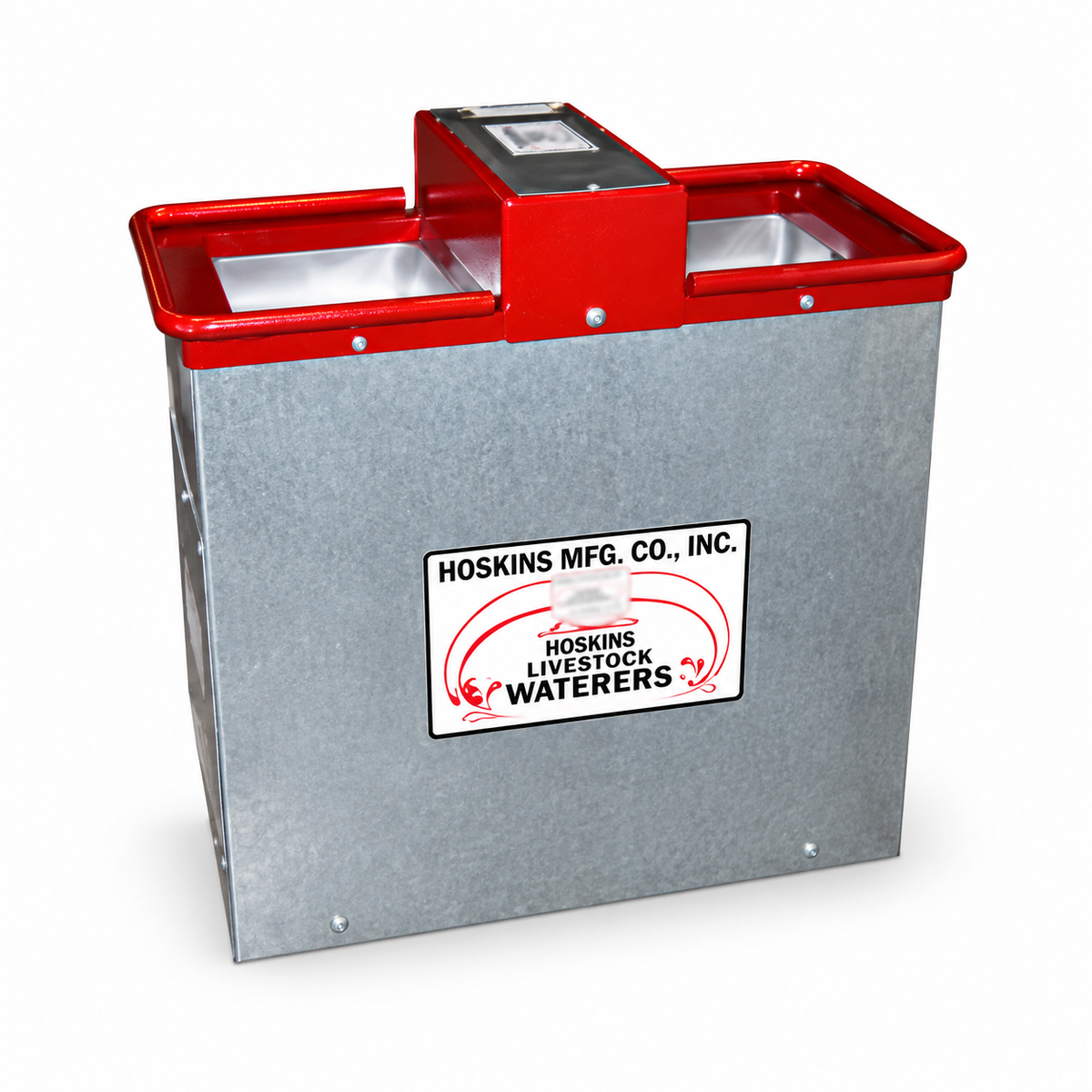 Hoskins HC14-16 heated horse waterer, 28 by 14 in. stainless tank in a galvanized frame