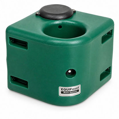 Miraco EquiFount 1100 corner mount single stall horse waterer in Green