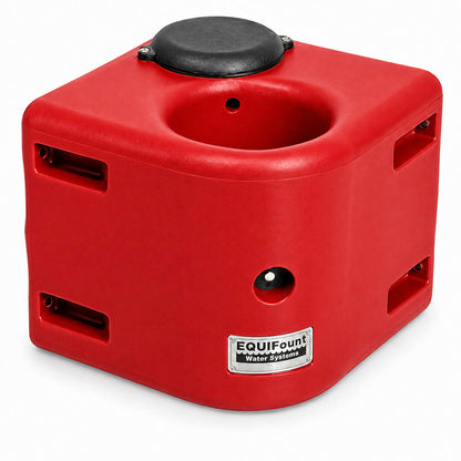 Miraco EquiFount 1100 corner mount single stall horse waterer in Red