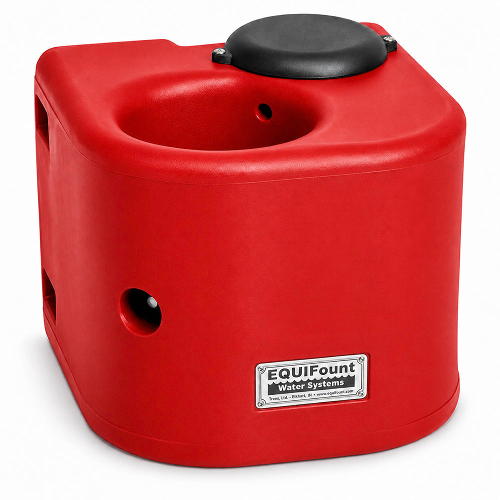 Miraco EquiFount 1200 flush mount single stall horse waterer in Red