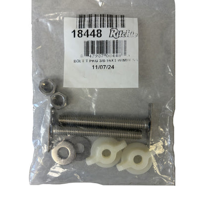 Ritchie Stainless Steel T-Bolt Package 3/8"-16x3 with Nuts 18448