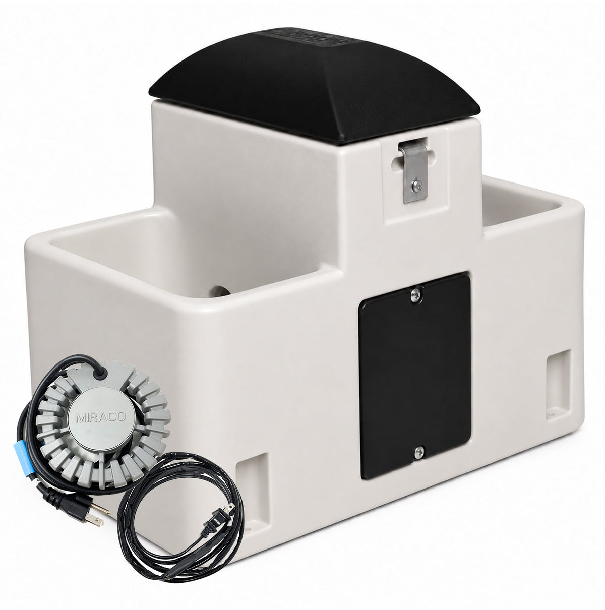 Miraco LilSpring 2701 heated automatic waterer in beige for goats and sheep