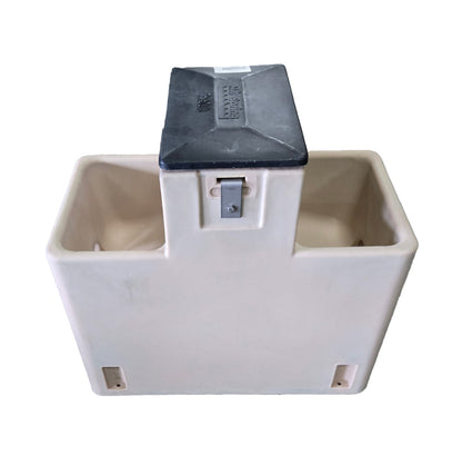 Miraco LilSpring 2900 two trough energy free automatic waterer in beige, front view