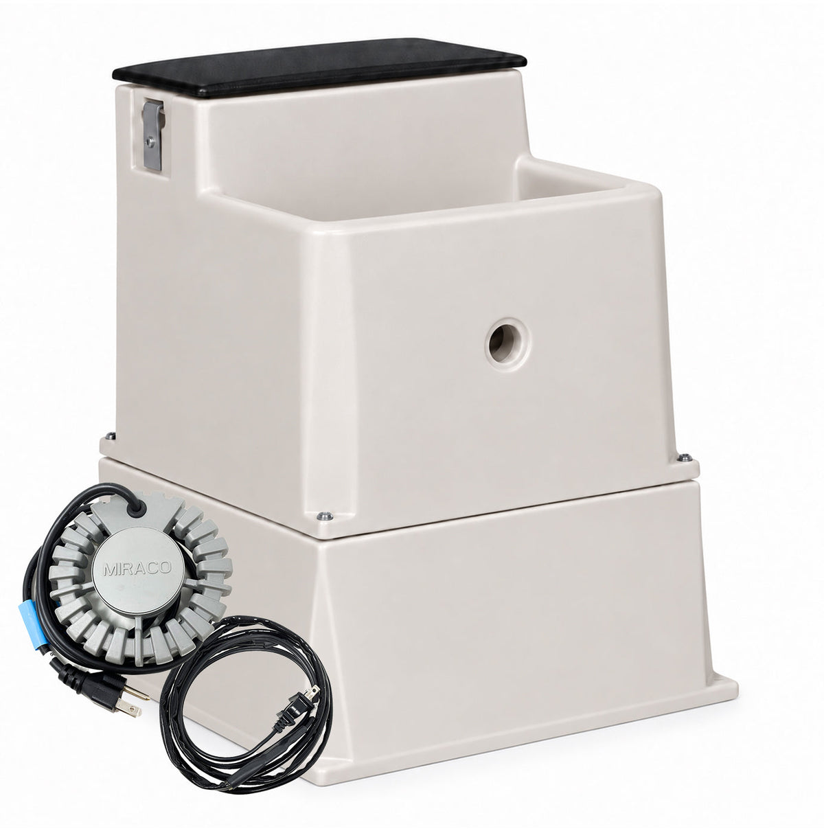 Miraco LilSpring 3001 heated automatic waterer with the 3002 extension in beige