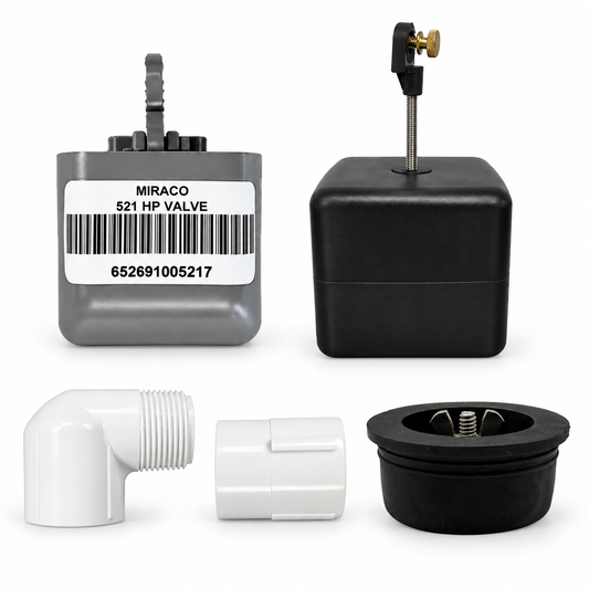 Miraco LilSpring 3000 Valve Repair Kit with Drain Plug, part 521, a genuine replacement part for the Miraco 3000
