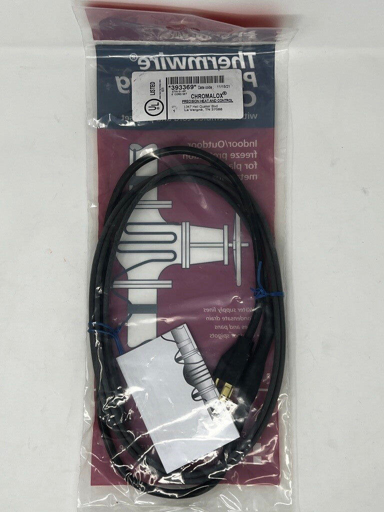 Chromalox STW51-6P Thermwire Self-Regulating Heat Trace Cable — 6′ Cord Set (393369)