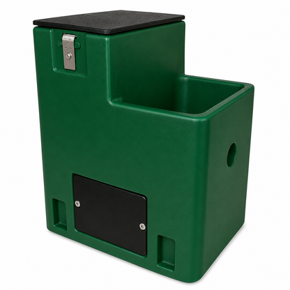 Miraco LilSpring 2801 heated single trough automatic waterer in green, heat package included