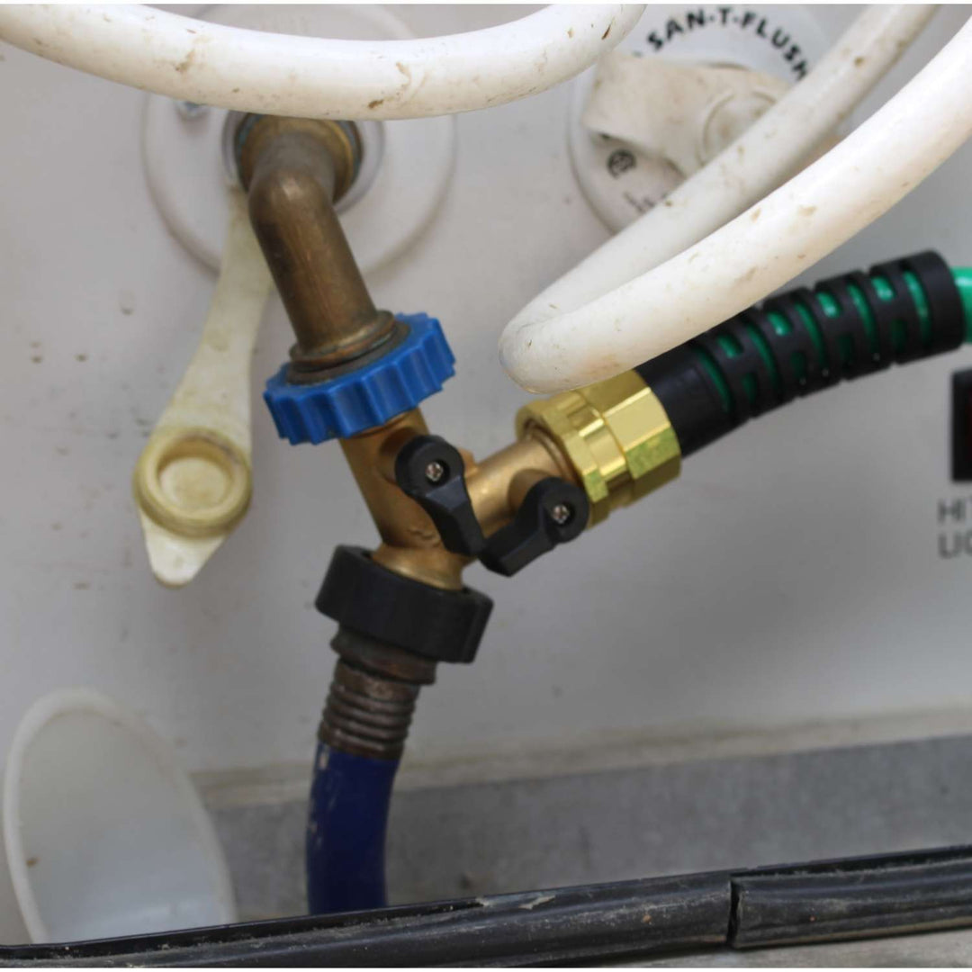 Freeze Miser & 2-Way Y Valve Shut-Off 3/4" Brass Hose Connector