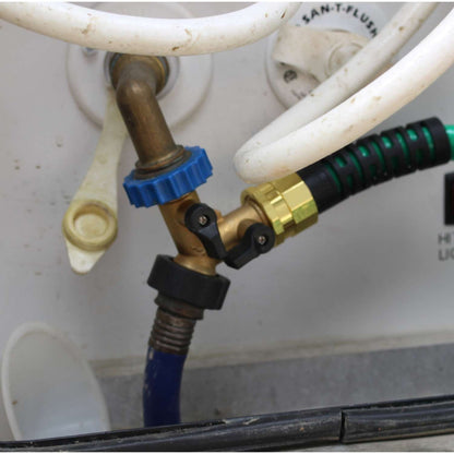Freeze Miser & 2-Way Y Valve Shut-Off 3/4" Brass Hose Connector
