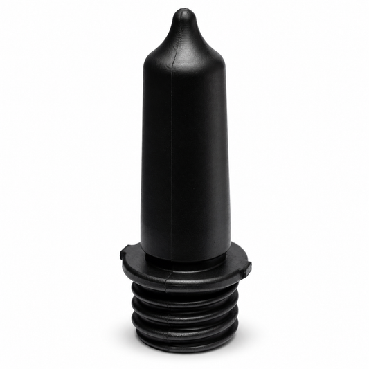 Skellerup Thriver threaded calf teat in black for Pink Feeders bottles and buckets