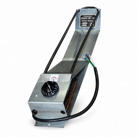 Hoskins C700 heater element, 700W 120V in a galvanized housing with bare-ended lead