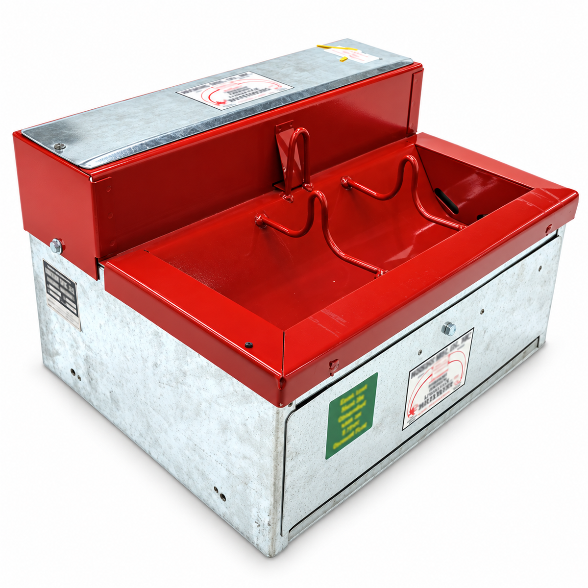 Hoskins H9-22S SS heated pig waterer, 17 by 22 in. stainless tank in a galvanized frame