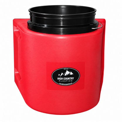 High Country Plastics IBH-5 insulated bucket holder in red