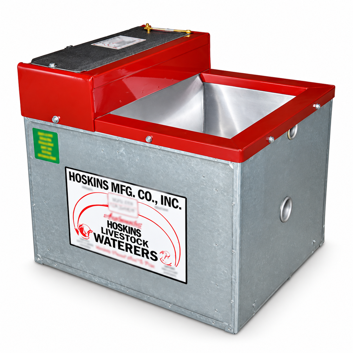 Hoskins SC22-16 heated sheep waterer, 22 by 20 in. stainless tank in a galvanized frame